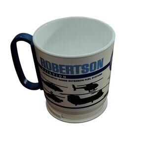 Robertson Aviation Inc Snap On Base Military Helicopter Aircraft Promo Mug Cup